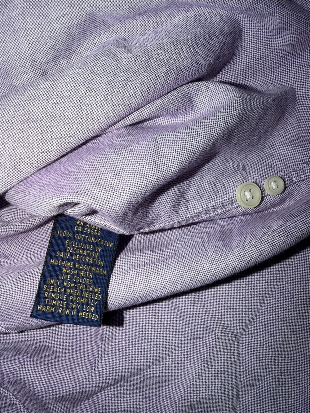 Ralph Lauren Women’s Purple Short-Sleeve Button-Down Oxford Shirt sz Med - Picture 6 of 8